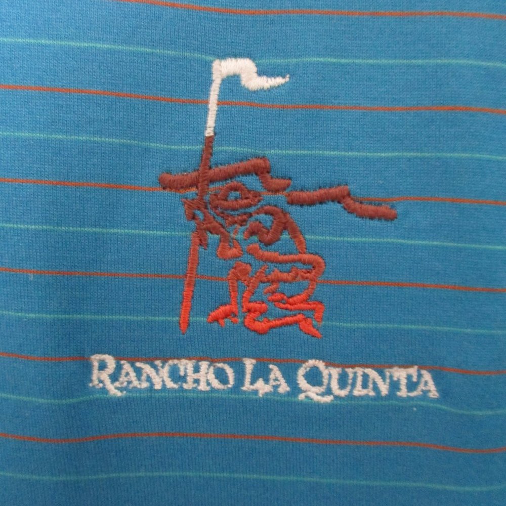 Peter Millar Mens S/S "Rancho La Quinta" C.C. (CA) Blue Cotton Golf Polo Shirt-L